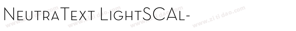 NeutraText LightSCAl字体转换